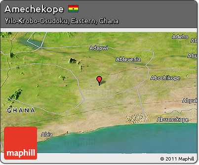 Satellite Panoramic Map of Amechekope