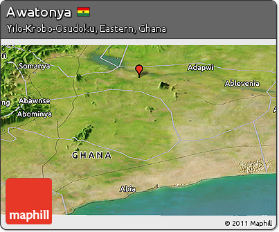 Satellite Panoramic Map of Awatonya