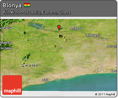 Satellite Panoramic Map of Blonya