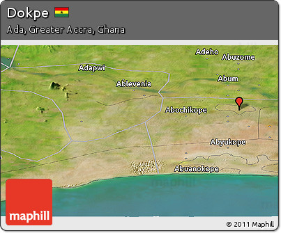Satellite Panoramic Map of Dokpe
