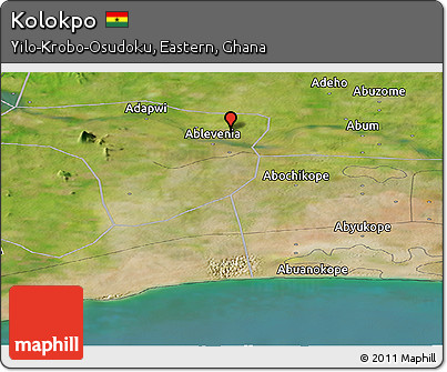 Satellite Panoramic Map of Kolokpo