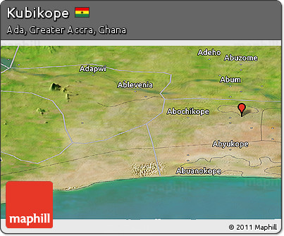Satellite Panoramic Map of Kubikope