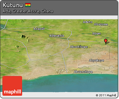 Satellite Panoramic Map of Kutunu