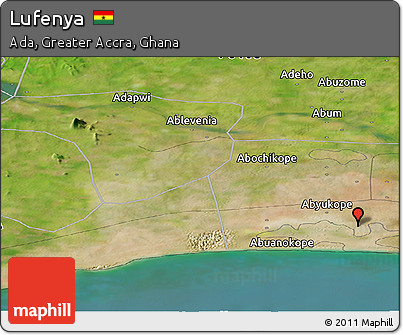 Satellite Panoramic Map of Lufenya