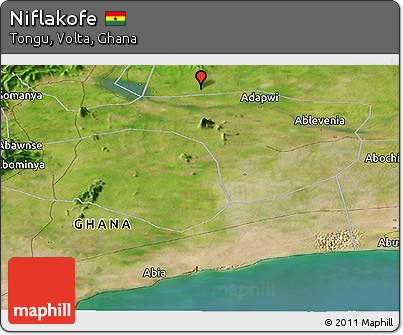 Satellite Panoramic Map of Niflakofe