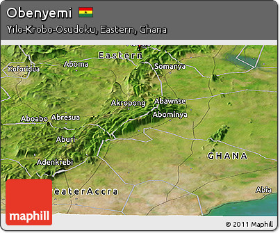 Satellite Panoramic Map of Obenyemi