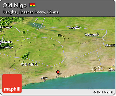 Satellite Panoramic Map of Old Nigo