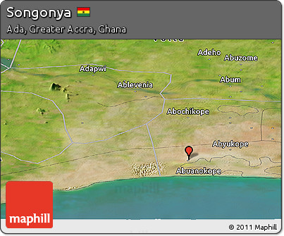 Satellite Panoramic Map of Songonya
