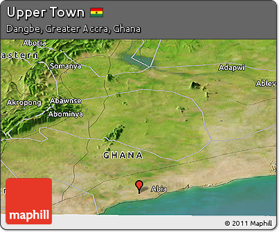 Satellite Panoramic Map of Upper Town