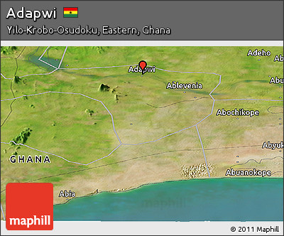 Satellite Panoramic Map of Adapwi