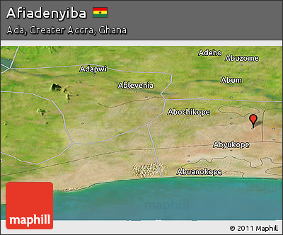 Satellite Panoramic Map of Afiadenyiba