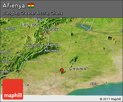 Satellite Panoramic Map of Afienya