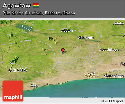 Satellite Panoramic Map of Agawtaw