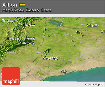Satellite Panoramic Map of Aibon
