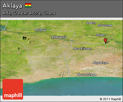 Satellite Panoramic Map of Aklaya