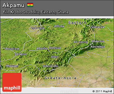 Satellite Panoramic Map of Akpamu