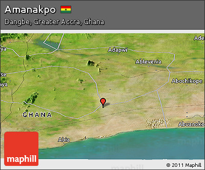 Satellite Panoramic Map of Amanakpo