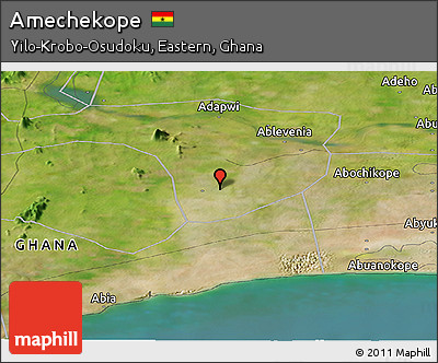 Satellite Panoramic Map of Amechekope