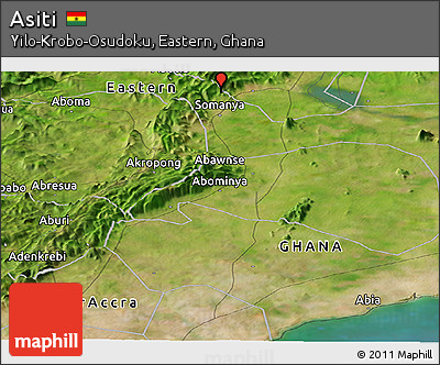Satellite Panoramic Map of Asiti