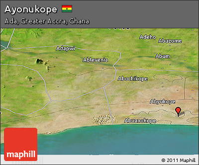 Satellite Panoramic Map of Ayonukope