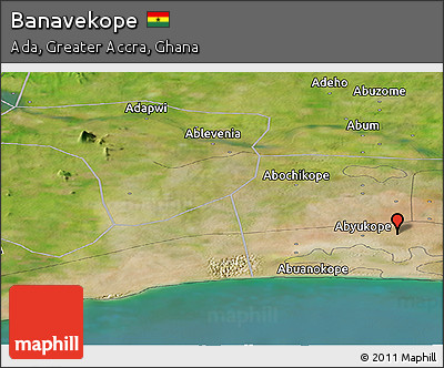 Satellite Panoramic Map of Banavekope