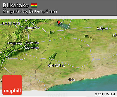 Satellite Panoramic Map of Blikatako