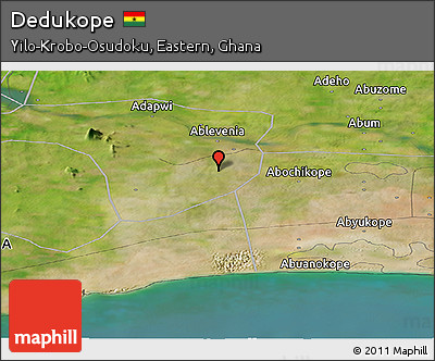 Satellite Panoramic Map of Dedukope