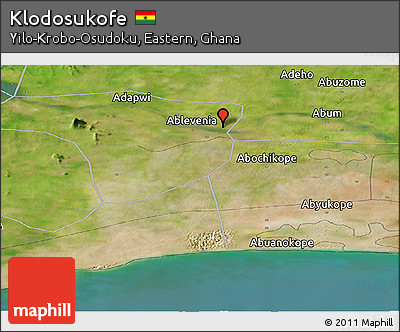 Satellite Panoramic Map of Klodosukofe