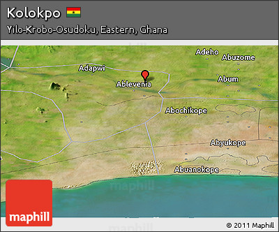 Satellite Panoramic Map of Kolokpo