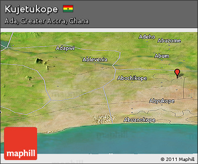 Satellite Panoramic Map of Kujetukope