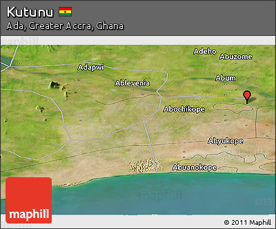 Satellite Panoramic Map of Kutunu