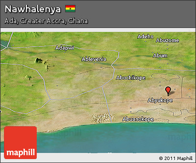Satellite Panoramic Map of Nawhalenya