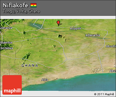 Satellite Panoramic Map of Niflakofe