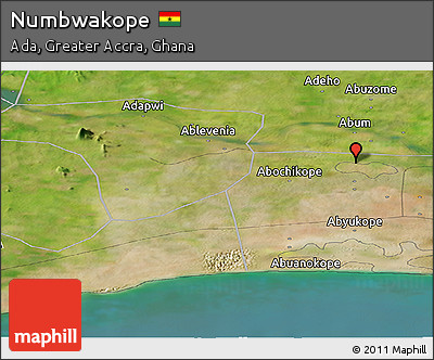 Satellite Panoramic Map of Numbwakope