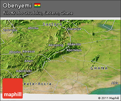 Satellite Panoramic Map of Obenyemi