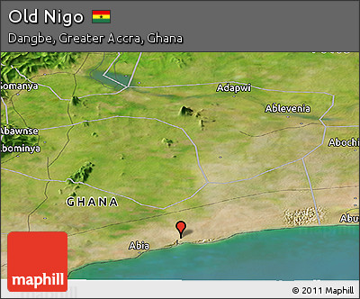 Satellite Panoramic Map of Old Nigo