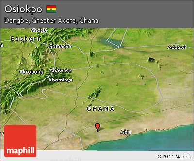 Satellite Panoramic Map of Osiokpo