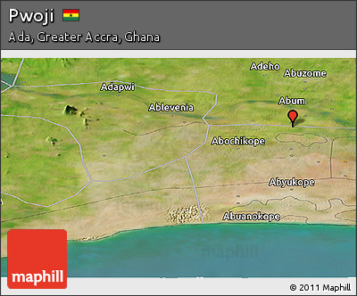 Satellite Panoramic Map of Pwoji