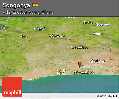 Satellite Panoramic Map of Songonya