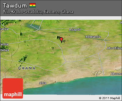 Satellite Panoramic Map of Tawdum