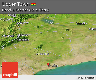 Satellite Panoramic Map of Upper Town