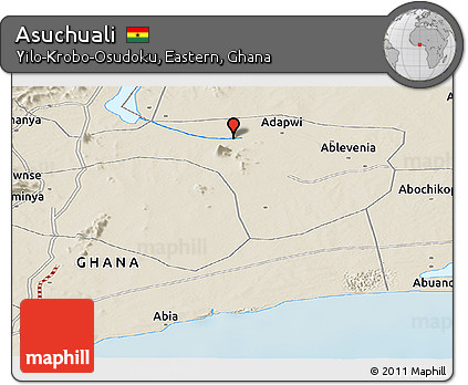 Shaded Relief Panoramic Map of Asuchuali