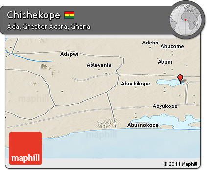 Shaded Relief Panoramic Map of Chichekope