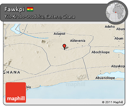 Shaded Relief Panoramic Map of Fawkpi