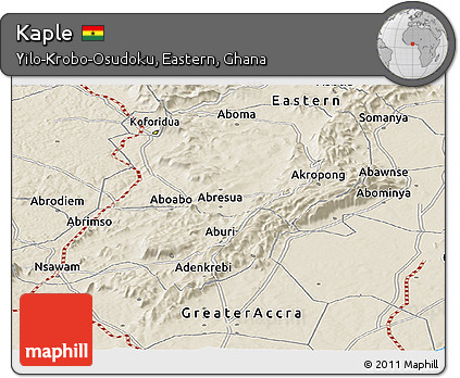 Shaded Relief Panoramic Map of Kaple