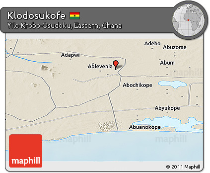 Shaded Relief Panoramic Map of Klodosukofe