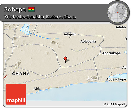 Shaded Relief Panoramic Map of Sohapa