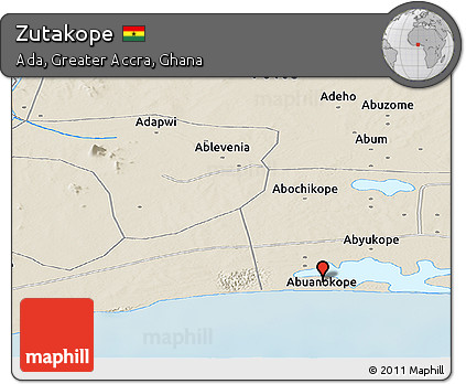 Shaded Relief Panoramic Map of Zutakope