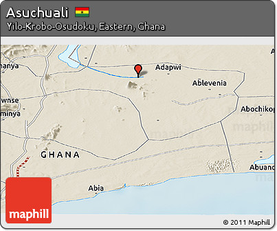 Shaded Relief Panoramic Map of Asuchuali