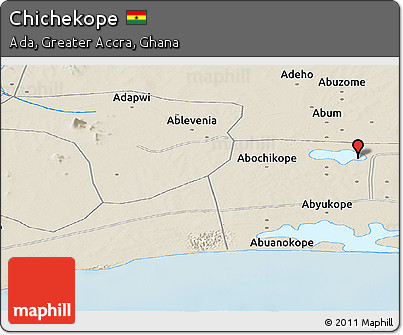 Shaded Relief Panoramic Map of Chichekope